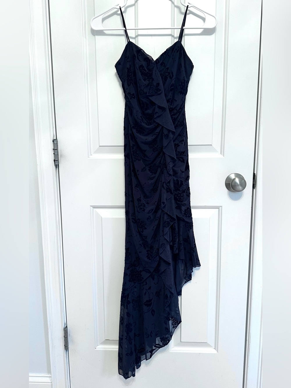 City Studio Navy Blue Ruffle Dress